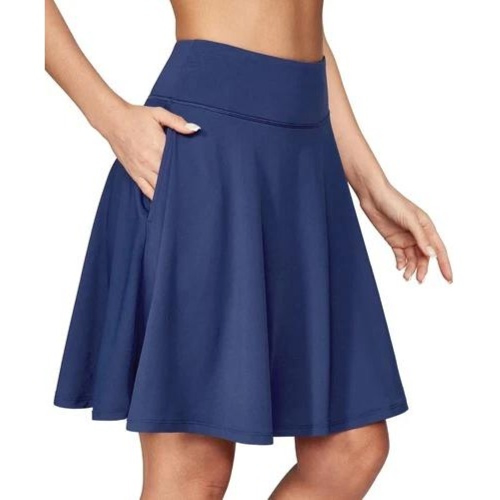 Iuga Women's Medium Navy‎ Blue Athletic Skort Tennis Golf Skirt with Pockets